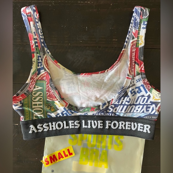 ALF Beer Logos Multi-Color Sports Bra - Picture 4 of 4